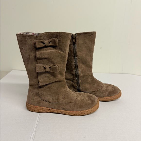 Livie & Luca Tan Kids Boots with Bows - Picture 1 of 6